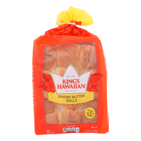 King's Hawaiian Savory Butter Rolls 12 Count - 12 Ounce