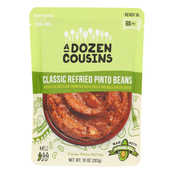 A Dozen Cousins Ready To Eat Classic Refried Pinto Beans - 10 Ounce