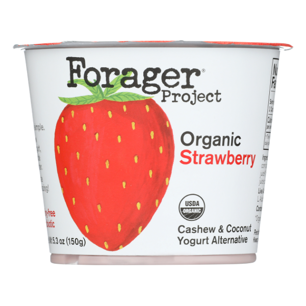 Forager Project Organic Probiotic Strawberry Cashewmillk Yogurt - 5.3 Fluid ounce