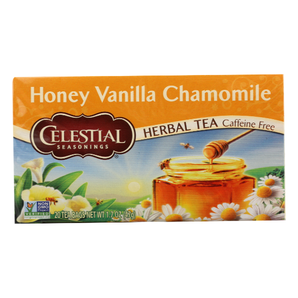 Celestial Seasonings Caffeine Free Honey Vanilla Chamomile Herbal Tea - 20 Each