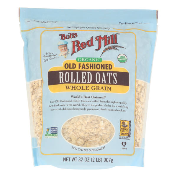 Bob's Red Mill Organic Old-fashioned Whole Grain Rolled Oats - 32 Ounce