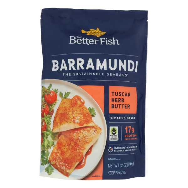 The Better Fish Tuscan Herb Butter Barramundi - 12 Ounce