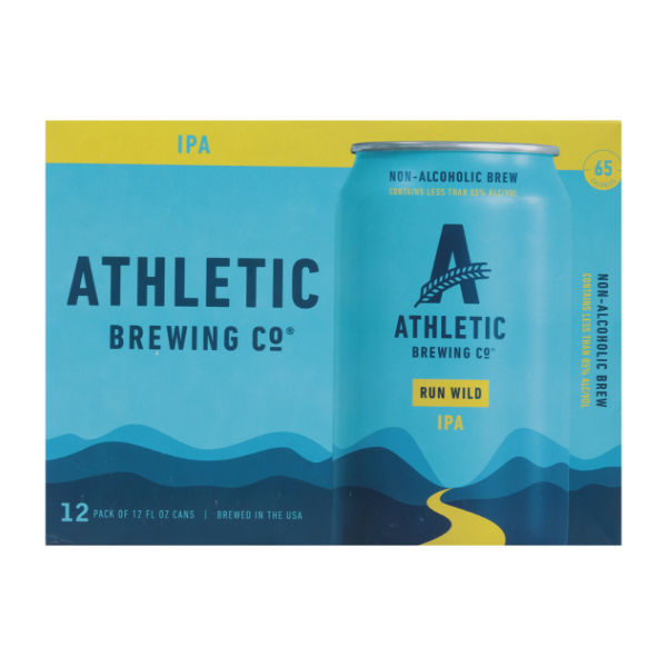 Athletic Brewing Co. Non-alcoholic Ipa Run Wild 12 Pack - 12 Fl Oz Cans - 144 Fluid ounce