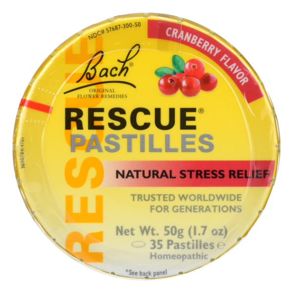 Bach Cranberry Natural Stress Relief Rescue Pastilles - 50 Gram