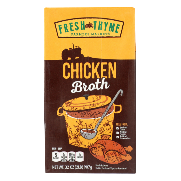 Fresh Thyme Chicken Broth - 32 Ounce