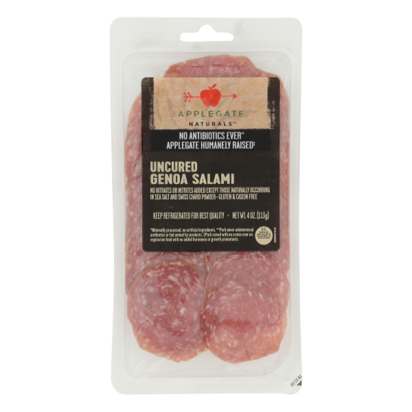 Applegate Naturals Uncured Genoa Salami - 4 Ounce