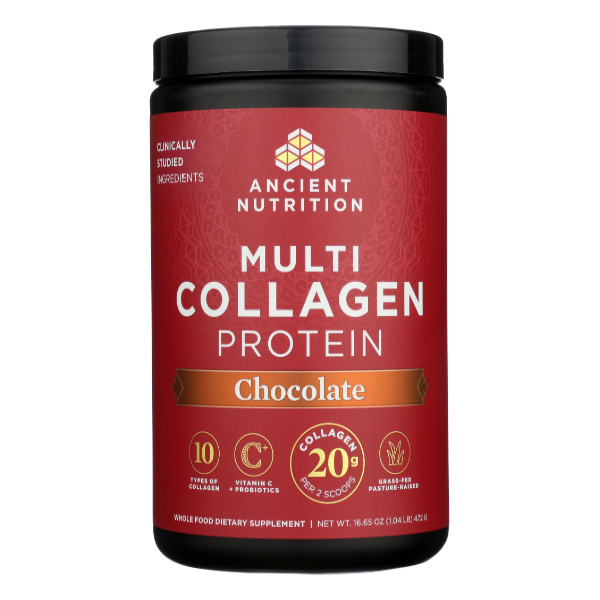 Ancient Nutrition Multi Collagen Protein Powder Chocolate Flavor - 525 Gram