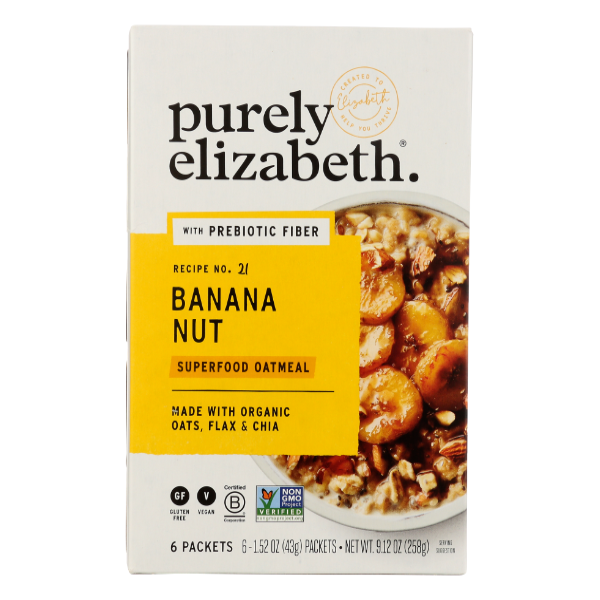 Purely Elizabeth Banana Nut Superfood Oatmeal - 9.12 Ounce