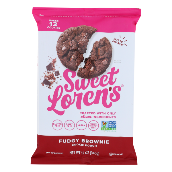 Sweet Loren's Gluten Free Fudgy Brownie Cookie Dough - 12 Ounce