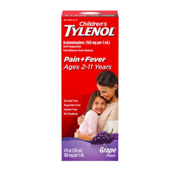 Tylenol Children's Pain & Fever Grape-flavored Liquid - 4 Fluid ounce