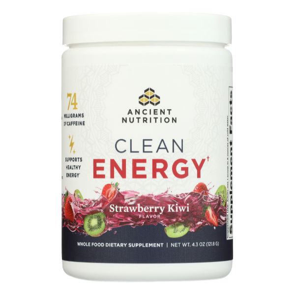 Ancient Nutrition Clean Energy Strawberry Kiwi 30 Srv - 4.3 Ounce