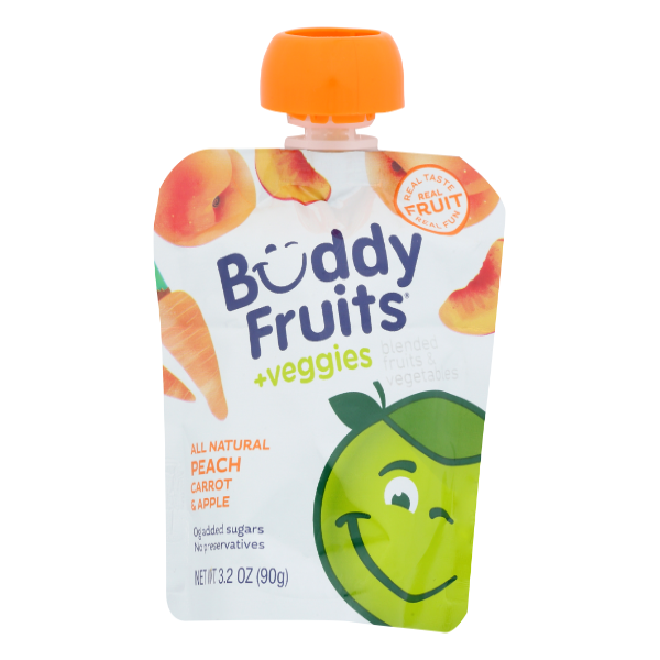 Buddy Fruits & Veggies Apple Carrot & Orange Pouch - 3.2 Ounce
