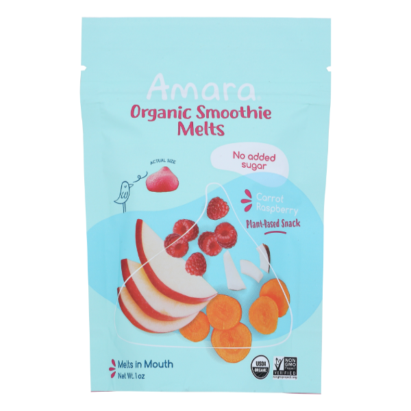 Amara Smoothie Melts Carrot Raspberry - 1 Ounce