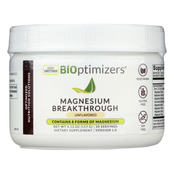 Bioptimizers Magnesium Breakthrough Powder Unflavored 30 Servings - 4.13 Ounce