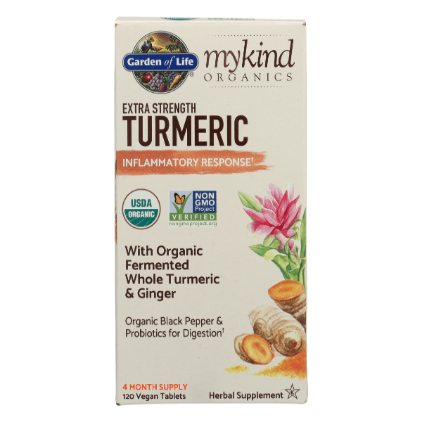 Garden Of Life My Kind Organics Extra Strength Turmeric Herbal Supplement - 120 Each