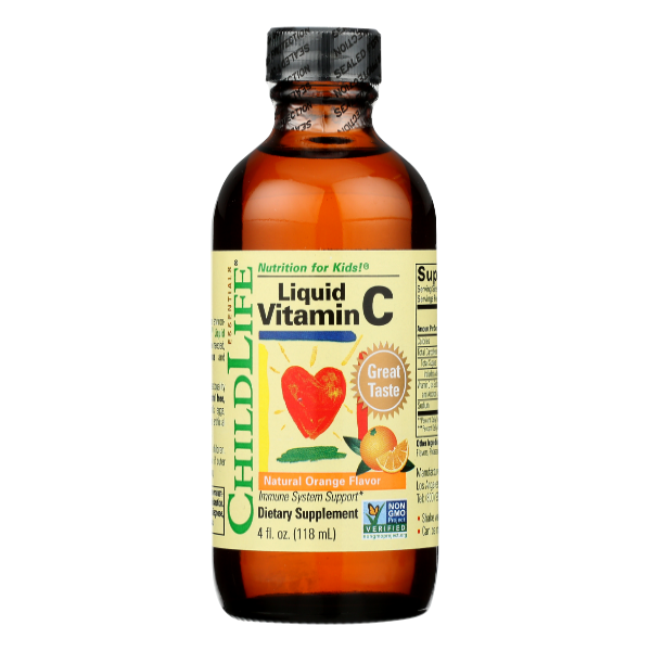 Child Life Essentials Liquid Orange Flavor Vitamin C - 4 Ounce
