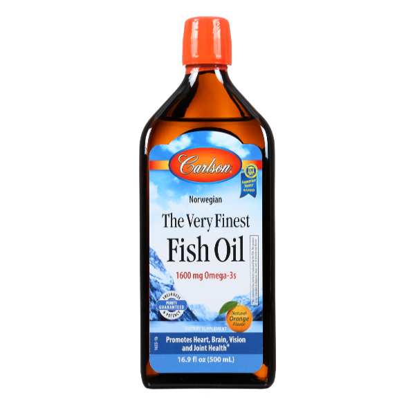 Carlson The Very Finest Norwegian Fish Oil Dietary Supplement Natural Orange - 16.9 Fluid ounce
