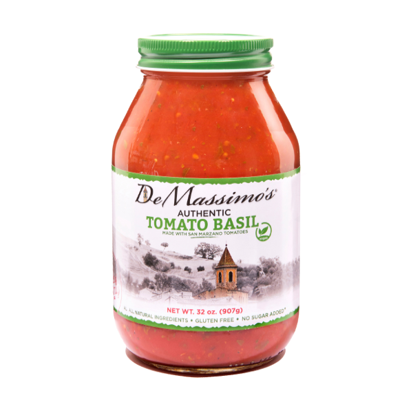 Demassimo's Authentic Tomato Basil Pasta Sauce - 32 Ounce