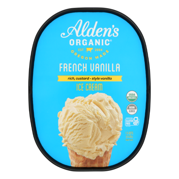 Alden's Organic French Vanilla Ice Cream - 48 Fluid ounce
