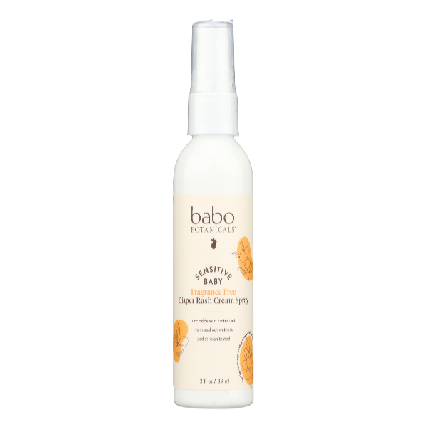Babo Botanicals Fragrance Free Diaper Rash Cream Spray - 3 Fluid ounce