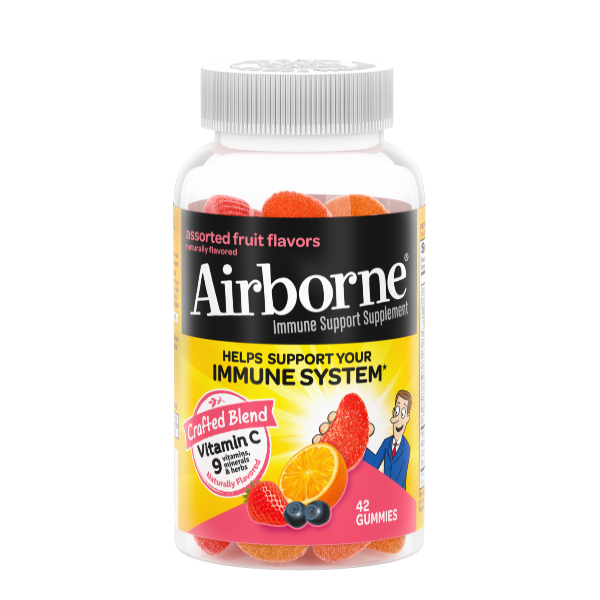 Airborne  Gummies Astd Fruit - 42 Each