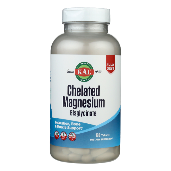 Kal Chelated Magnesium Bisglycinate - 180 Each