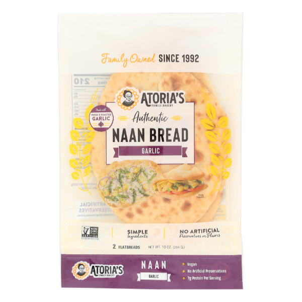 Atorias Garlic Naan - 10 Ounce