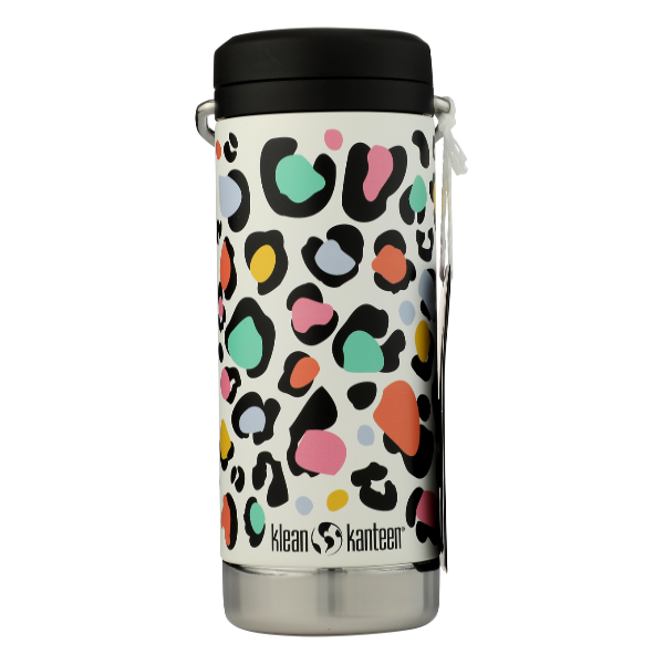 Klean Kanteen Tkwide 12oz W/ Twist Cap Leopard Print - 12 Ounce
