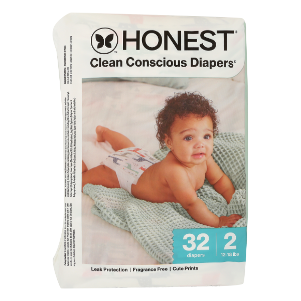 The Honest Company Diaper Sz 2 Above It All - 32 Each