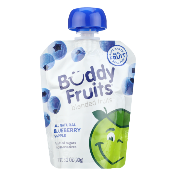 Buddy Fruits All Natural Blueberry & Apple Blended Fruits Pouch - 3.2 Ounce
