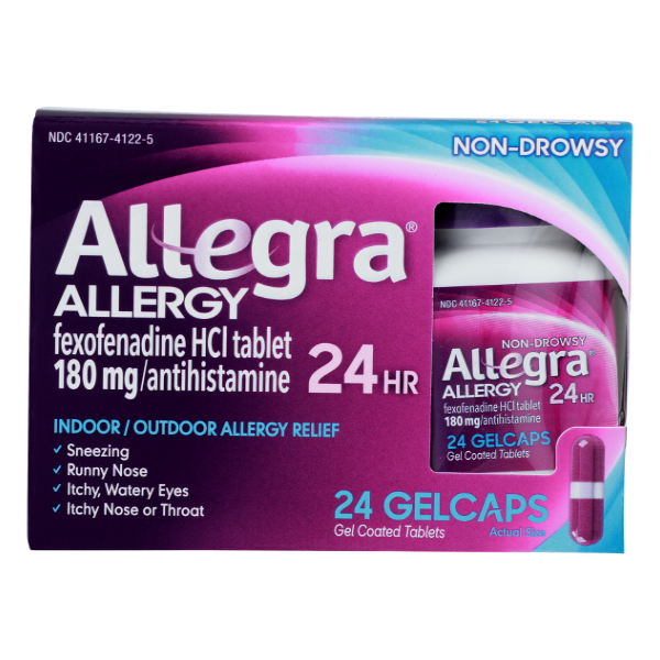 Allegra Allergy Relief 24hr Gelcaps - 24 Each