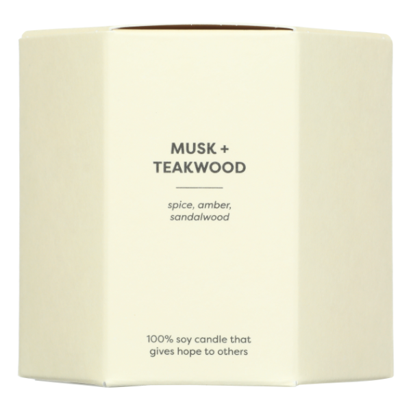 Calyan Wax Co Musk And Teakwood Soy Candle In Glass Tumbler - 8.8 Ounce