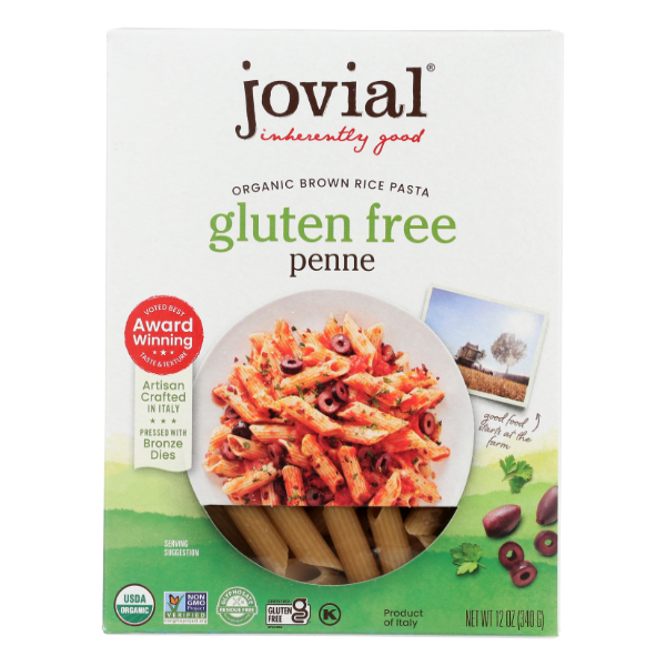 Jovial Organic Gluten Free Brown Rice Penne Pasta - 12 Ounce