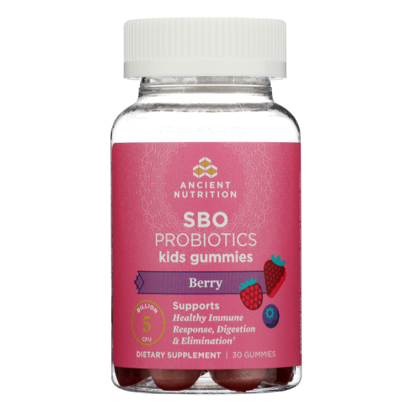 Ancient Nutrition Sbo Probiotic Berry Flavor Kids Gummies - 30 Each