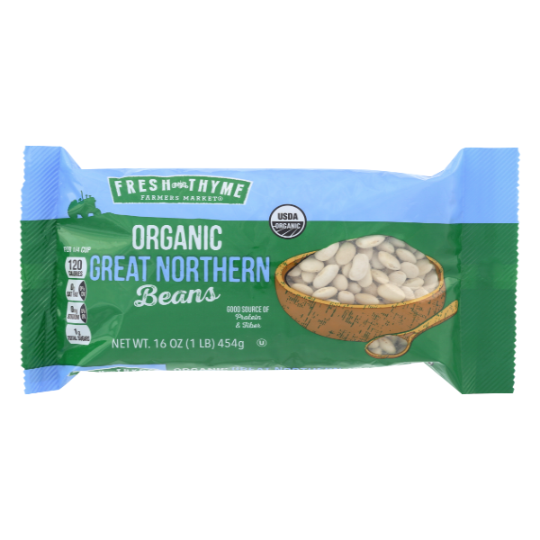 Fresh Thyme Organic Dried Great Northern Beans - 16 Ounce