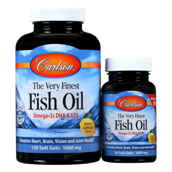 Carlson The Very Finest Fish Oil Lemon Flavor Dietary Supplement - 150 Each