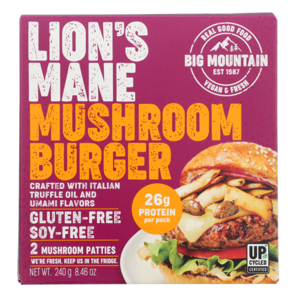 Big Mountain Lion's Mane Mushroom Burgers 2 Ct - 8.5 Ounce