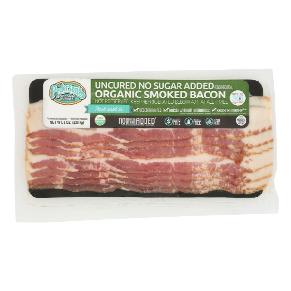 Pederson's Natural Farms Organic No Sugar Uncured Smoked Bacon - 8 Ounce