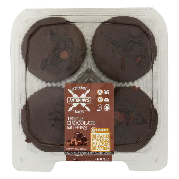 Antonina's Bakery Muffins Chocolat Trpl - 14 Ounce