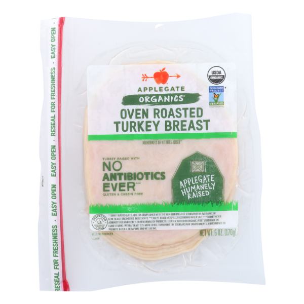 Applegate Organics Oven Roasted Turkey Breast - 6 Ounce