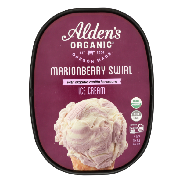 Alden's Marionberry Swirl Ice Cream - 48 Fluid ounce