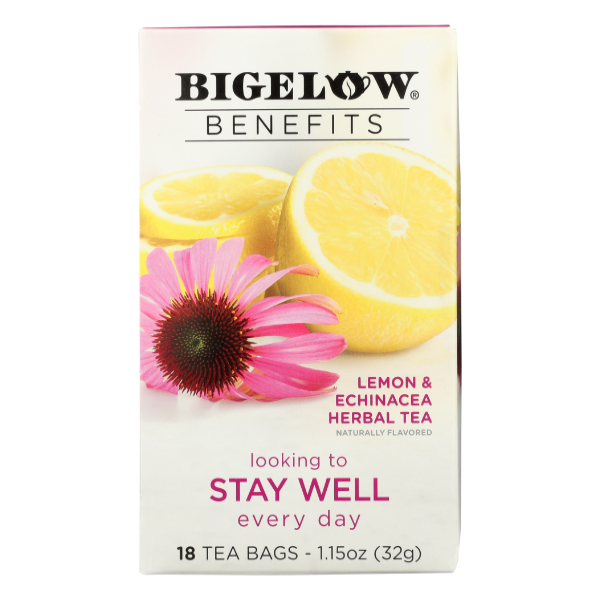 Bigelow Benefits Lemon And Echinacea Herbal Tea 18ct - 1.15 Ounce