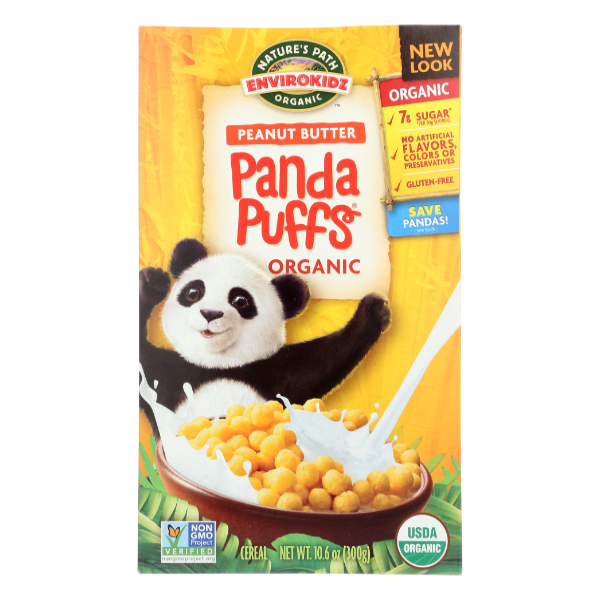 Nature's Path Envirokidz Organic Peanut Butter Panda Puffs Cereal - 10.6 Ounce