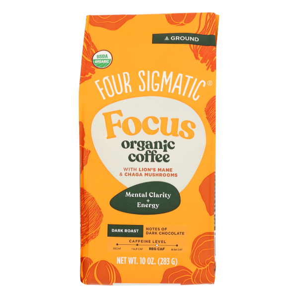 Four Sigmatic Think Ground Coffee With Lion's Mane & Chaga Mushrooms - 10 Ounce