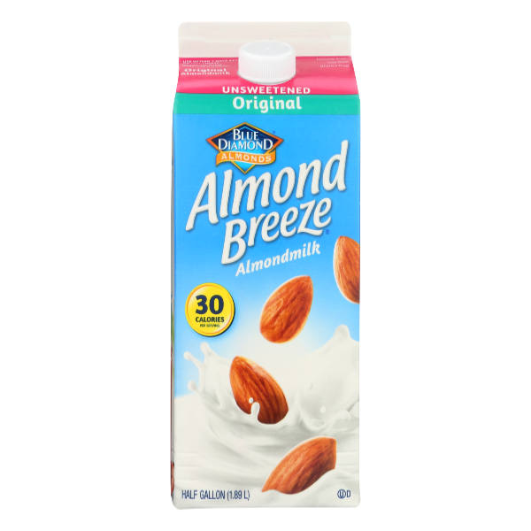 Blue Diamond Almond Breeze Original Unsweetened Almond Milk - 64 Fluid ounce