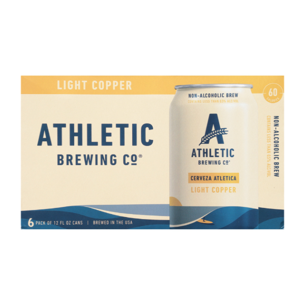 Athletic Brewing Co. Non-alcoholic Light Copper Cerveza Atletica 6 Pack - 12 Fl Oz Cans - 72 Fluid ounce