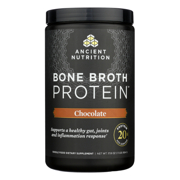 Ancient Nutrition Bone Broth Protein Powder Chocolate Flavor - 17.8 Ounce