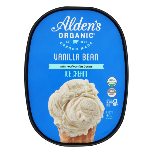 Alden's Organic Vanilla Bean Ice Cream - 48 Fluid ounce