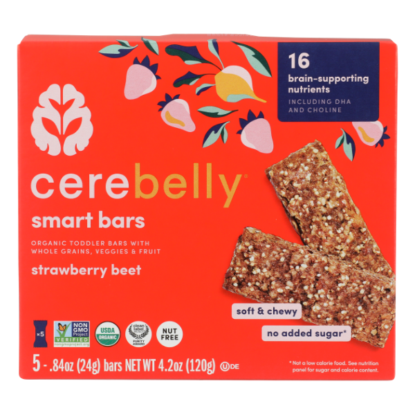 Cerebelly Strawberry Beet Toddler Bar - 4.2 Ounce