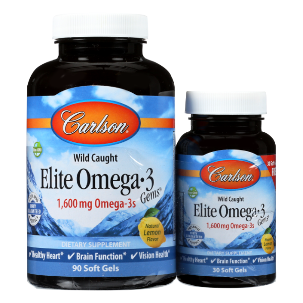 Carlson Elite Omega-3 Gems Dietary Supplement - 120 Each